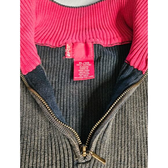 Levi's Men's Zip Collar Size XL Sweater Distressed Green/Black Very Warm Camping - Picture 3 of 5